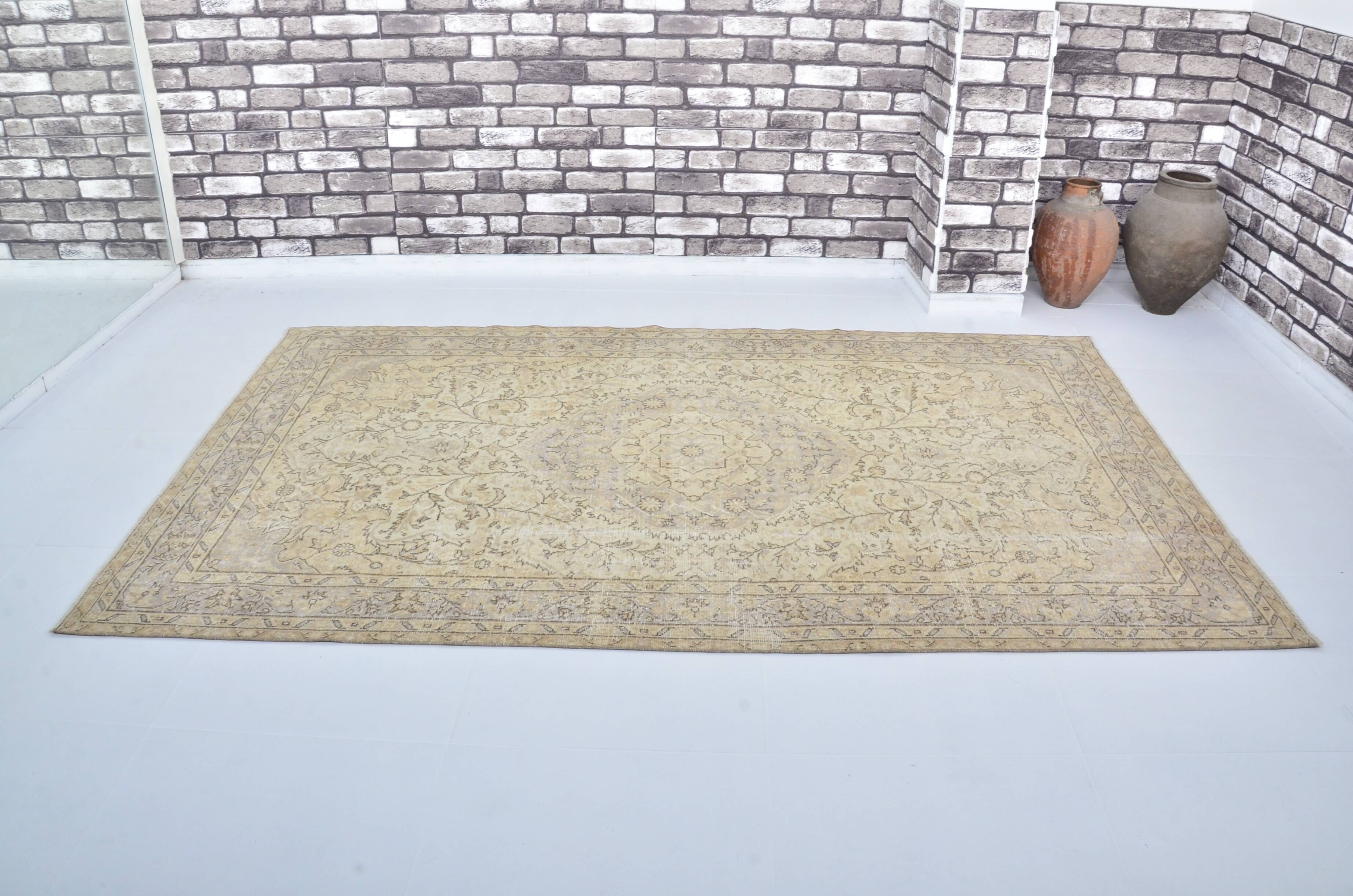 Beige & Brown Turkish Area Carpet sku 3243