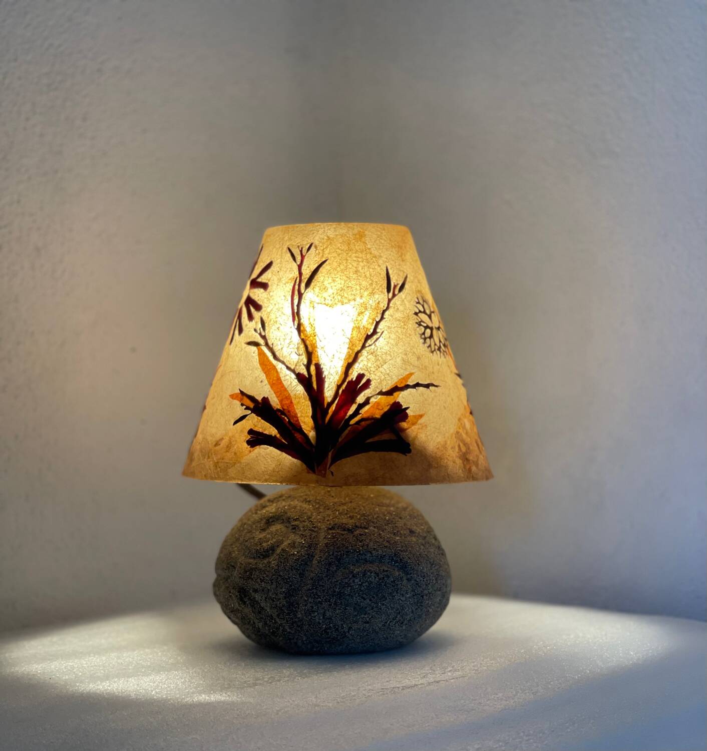 Ploum granite lamp, 1970s.