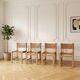 Lot de 4 chaises en frêne verni - Maison Regain