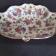 Boch Frères Keralux presentation dish with Saxony flowers