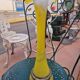 Vase art déco en pâte de verre et fer forgé – Années 1950
