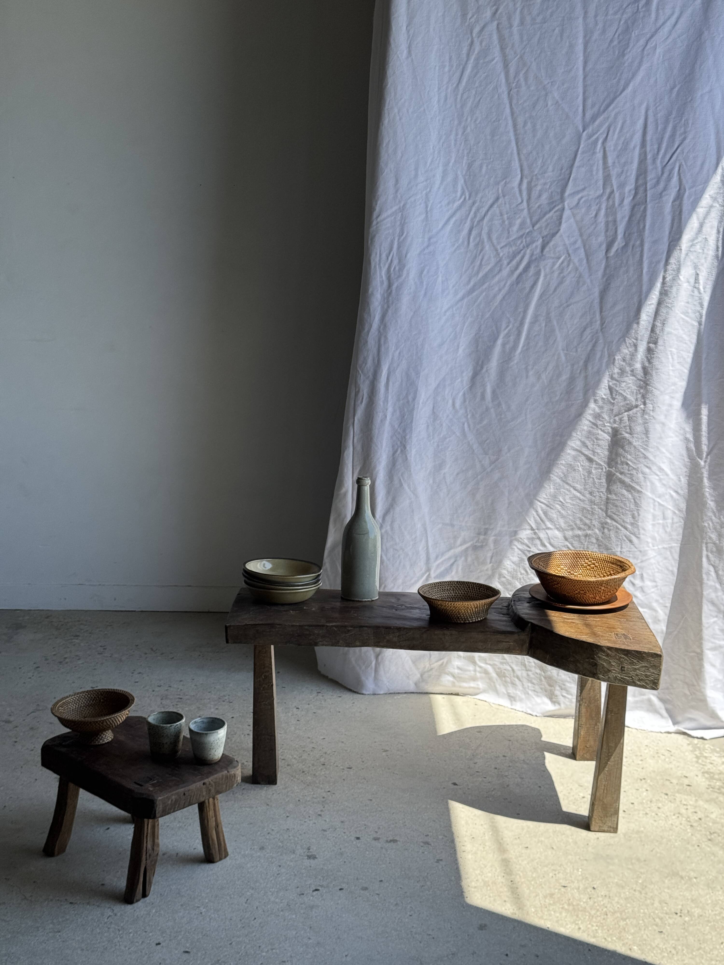 Small flared bowl made of woven Indonesian rattan D20 H6