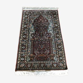 Oriental carpet handmade natural silk