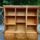 Large English display cabinet in solid wood, 20th century, 155cm