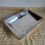 Rectangular metal silver-plated tray