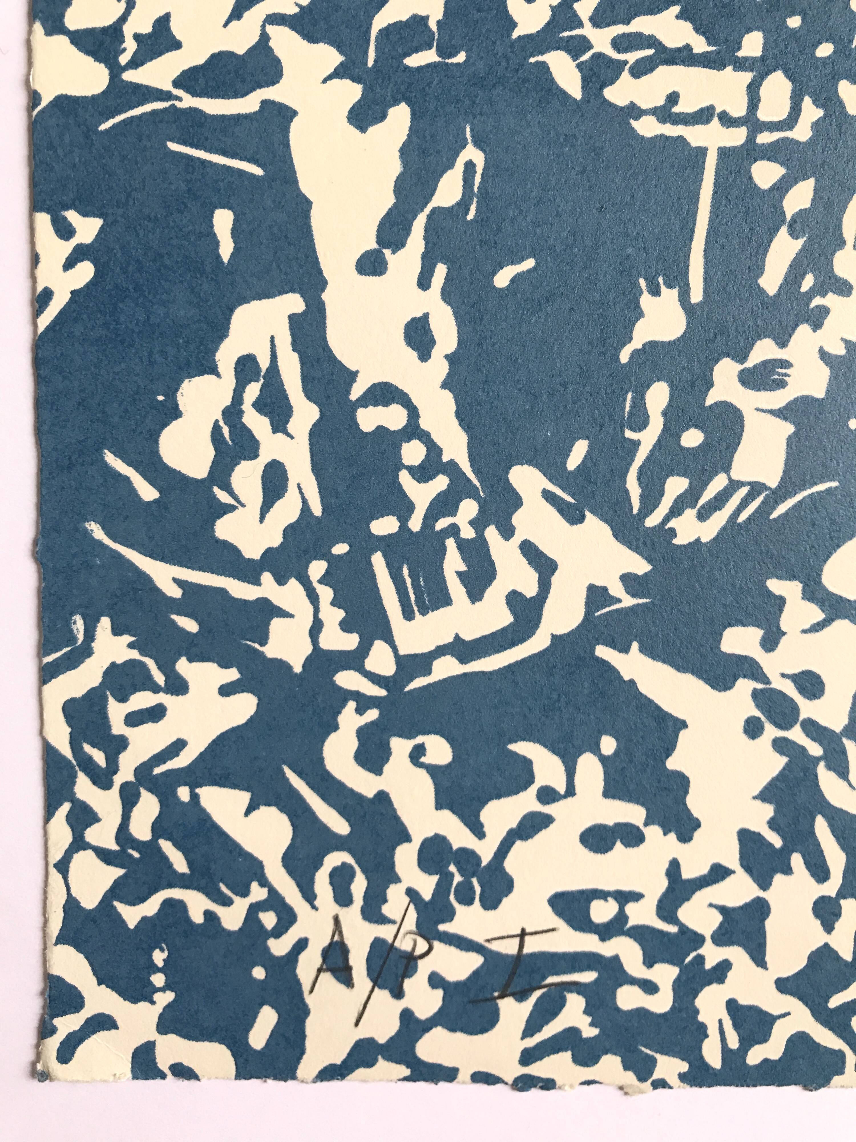 robert stanley, ground, 1969-1970. original ap lithograph signed in pencil