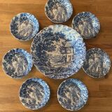Set of one bowl and 7 cups The Hunter by Myott