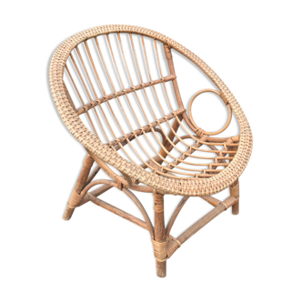 Child rattan wicker armhair
