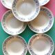 Hollow plate in faience pattern vintage blue bird j.v liex