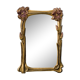 Miroir 1900 art nouveau style nouille décor floral bois doré