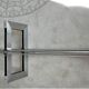 Brushed metal coffee table and smoked glass 70 years