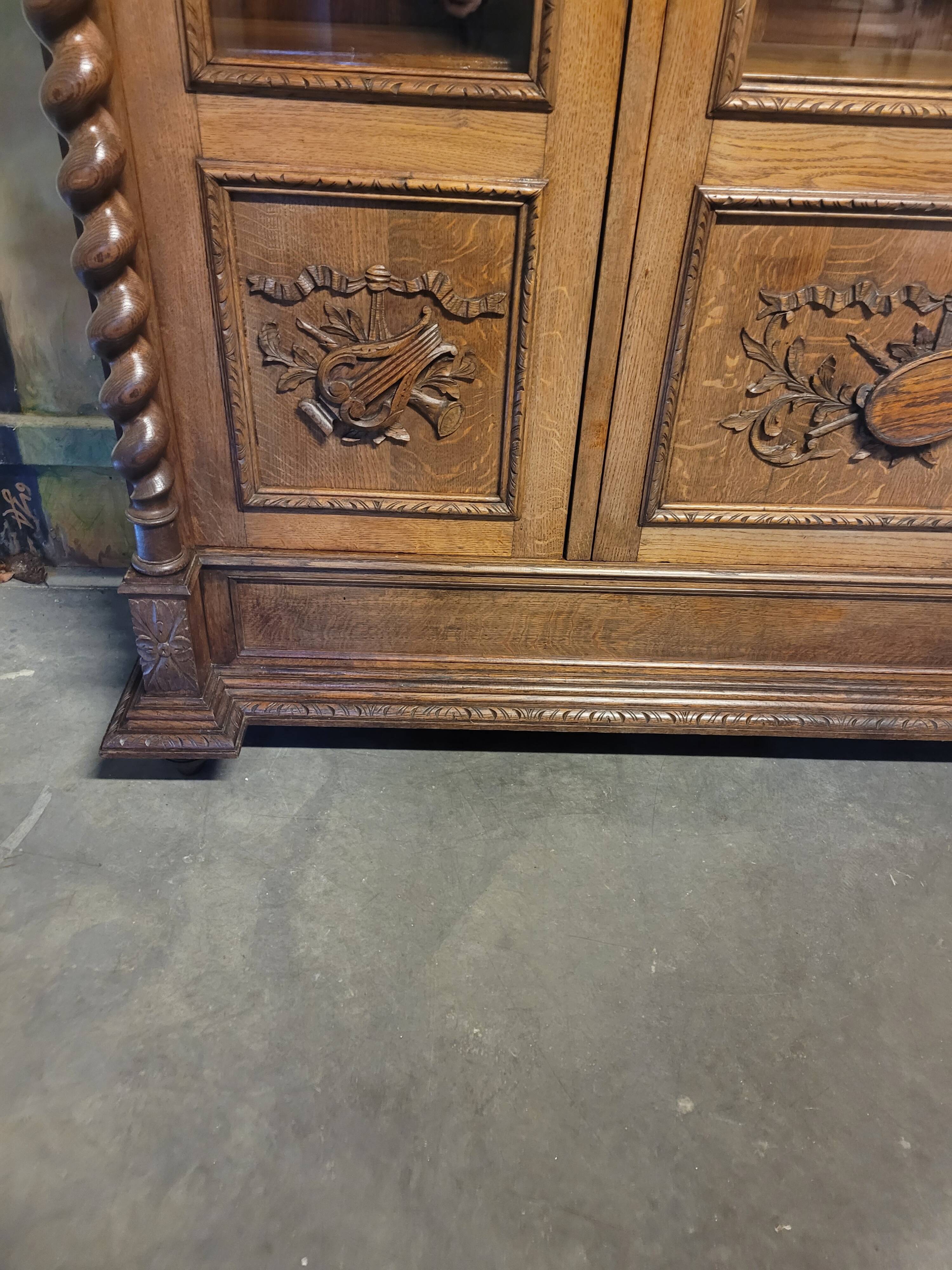 Large solid oak library