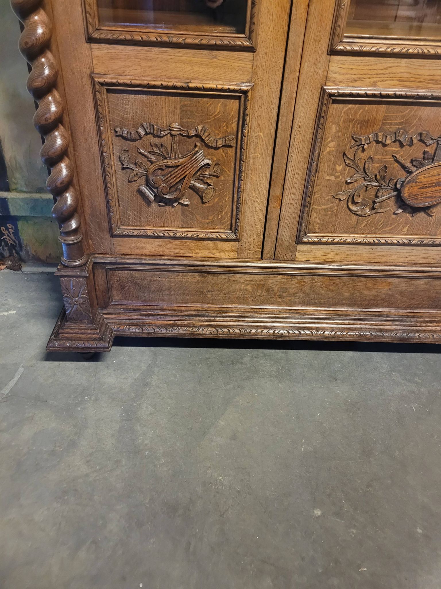 Large solid oak library