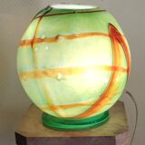 Lampe boule verre Murano Italie signée F. Silviy
