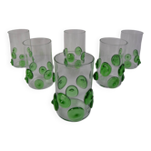 Set of six glasses Glasswork Nový Bor, 1950s.