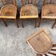 Series of 8 chairs bistro wood curve