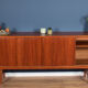Teak 1960s mid century long Danish sideboard