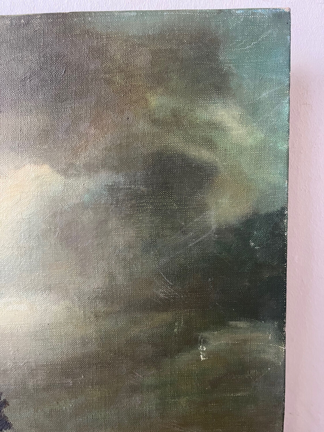 Landscape, oil on canvas, signed A. Santenas