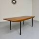 Antique Wilhelm Renz designer wooden coffee table, vintage Scandinavian style, 1960s