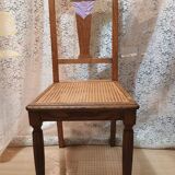 Two revamped art deco cane chairs