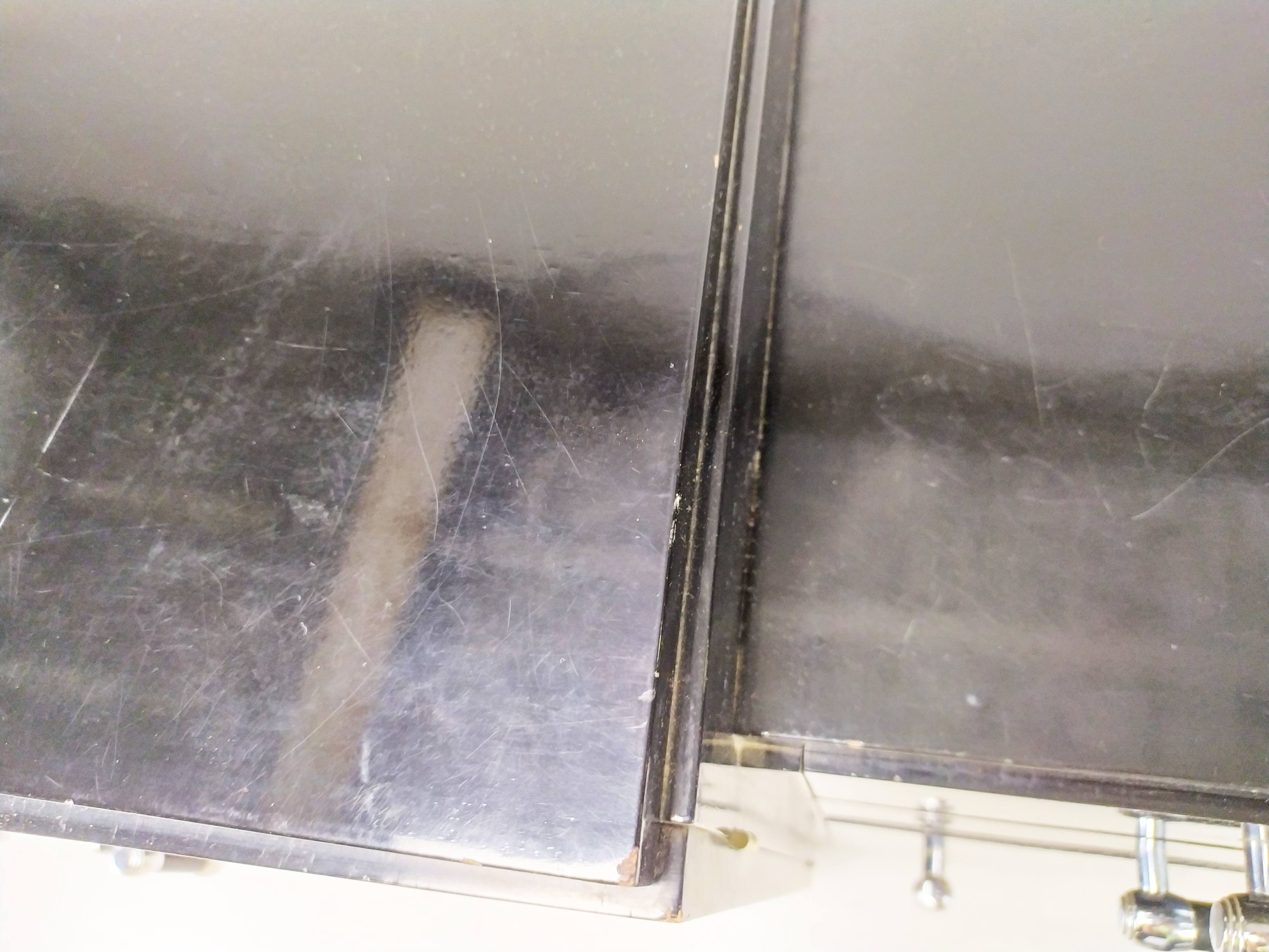 Modernist art deco black lacquered buffet