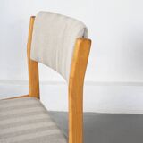 Set of 2 Beech Chairs by Guilleumas, Spain