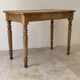 Rustic oak desk table, fluted turned legs, 19th century.