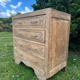 Vintage carved solid wood chest of drawers – 4 drawers