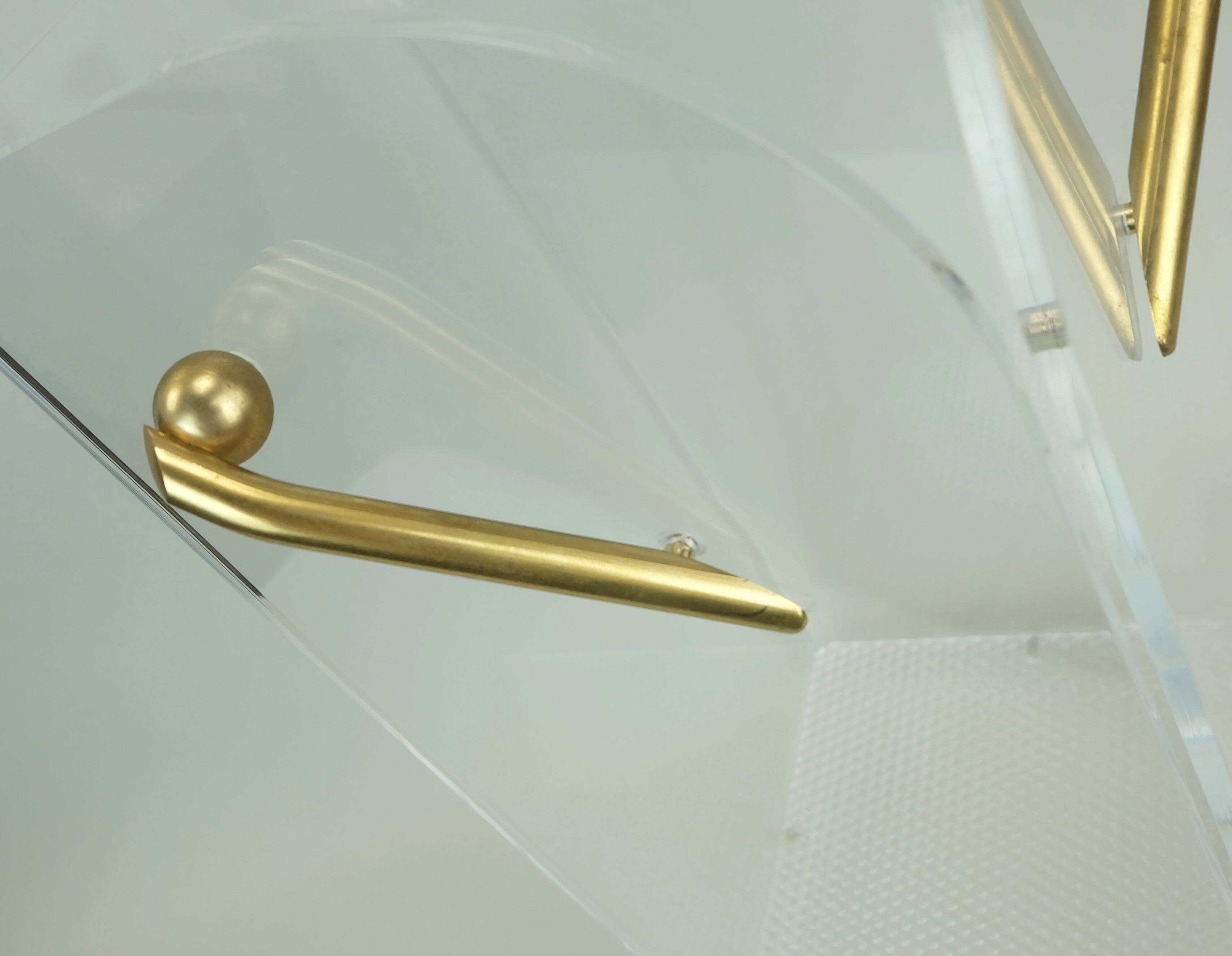 Transparent lucite acrylic umbrella stand 1980s 1990s post modern design