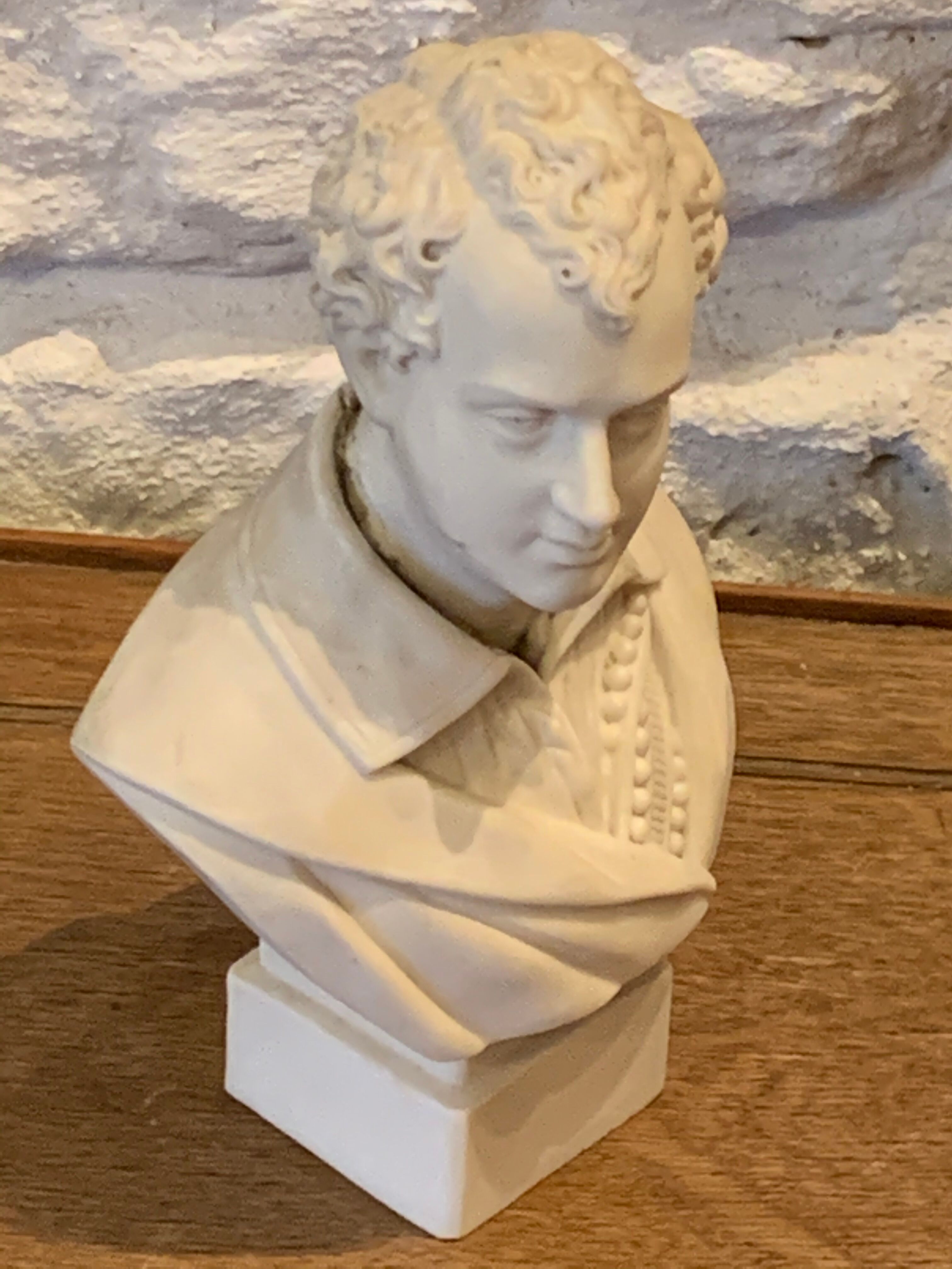 Bust of Byron in ancient signed biscuit