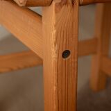 Vintage Kotka Dining Chairs Tomas Jelinek IKEA, Pine Leather 1980s Set of 6