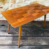Vintage blond wood coffee table, Circa 60