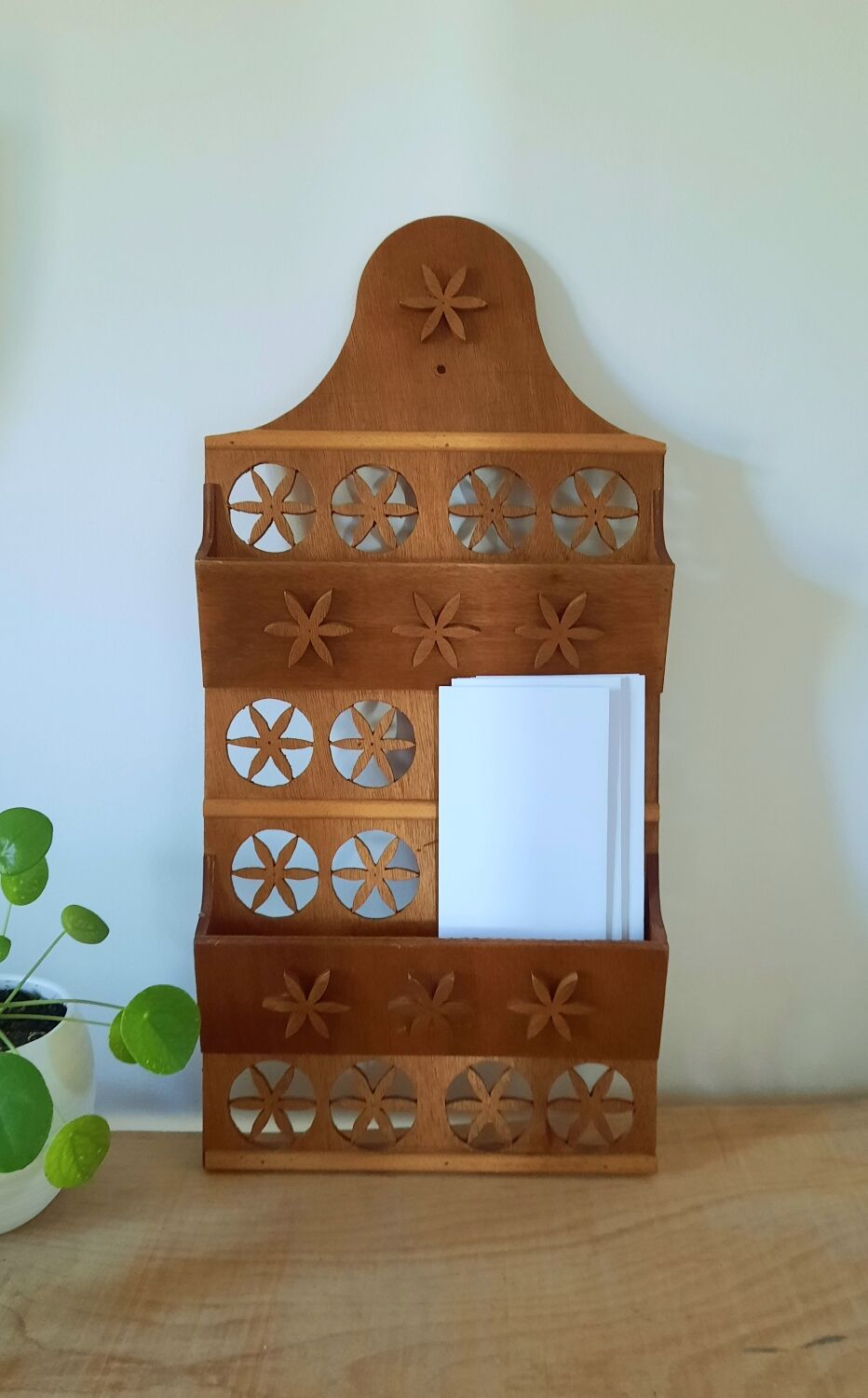 Wooden letter holder