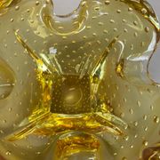 Murano Glass "Honey Bubble" Bowl Element Shell Ashtray Murano, Italy, 1970s