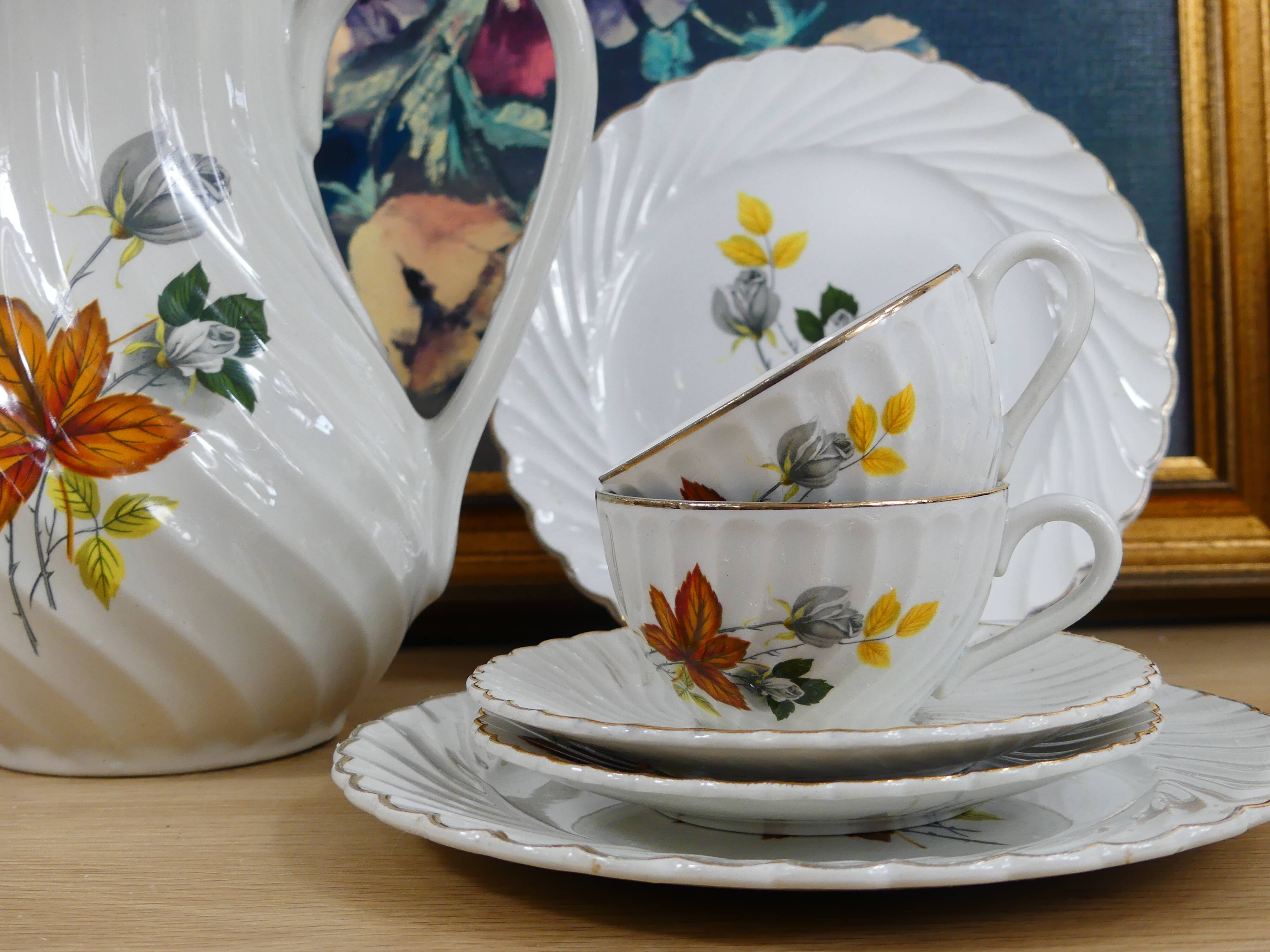 Coffee service Lunéville K.G-Coffee cups-dessert plates-Coffee maker