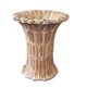 Italian dining table in carved oak with a glass top, vintage.