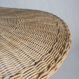 Rattan suspension or shade in the shape of a braided undulating circular tray d:80
