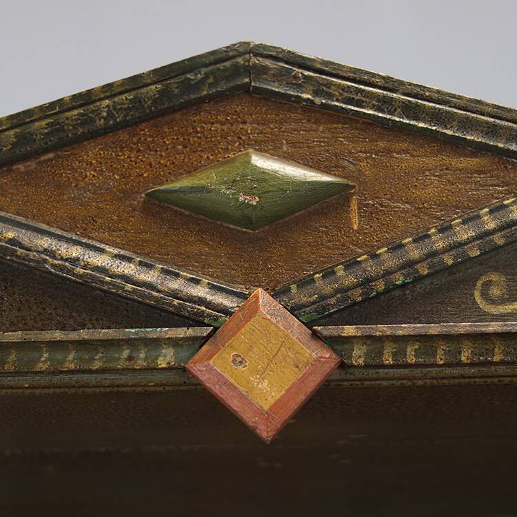 Armoire de mariée peinte d'art populaire, 1754