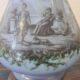 pair of oil lamps in opaline decorated 66x18