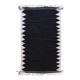 Minimalist Black Kilim Rug - 282 x 171 cm