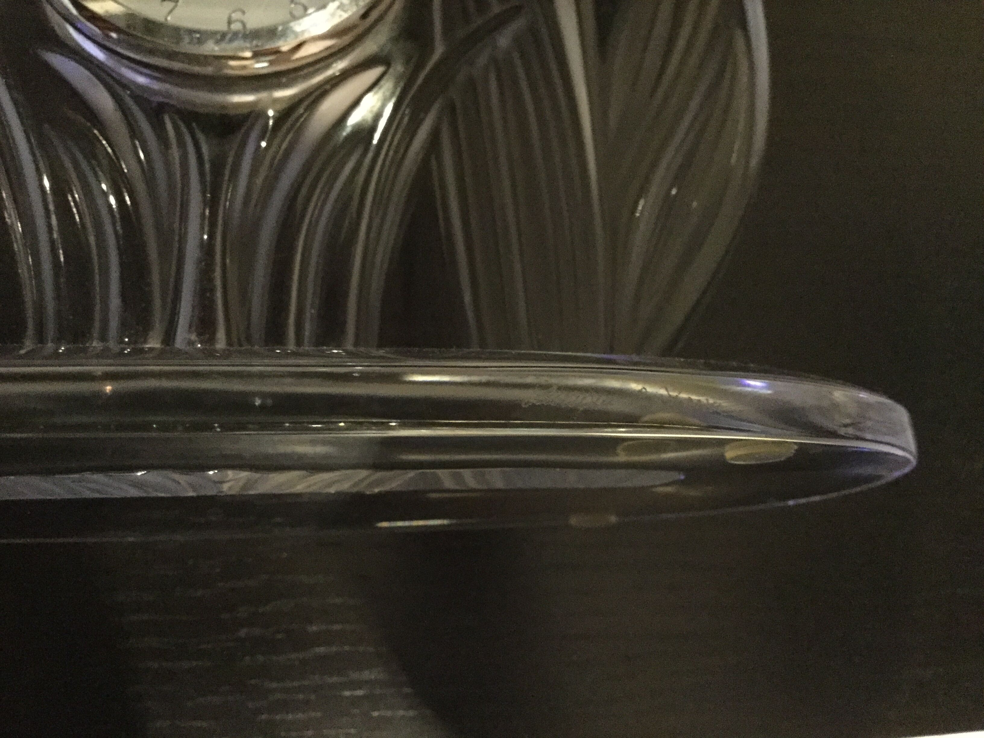 Iris lalique crystal pendule