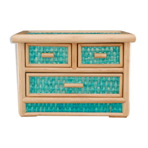 Boîte à tiroirs en bambou et