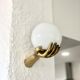 Pair of brass "hands" wall lamps, Arlus 1960