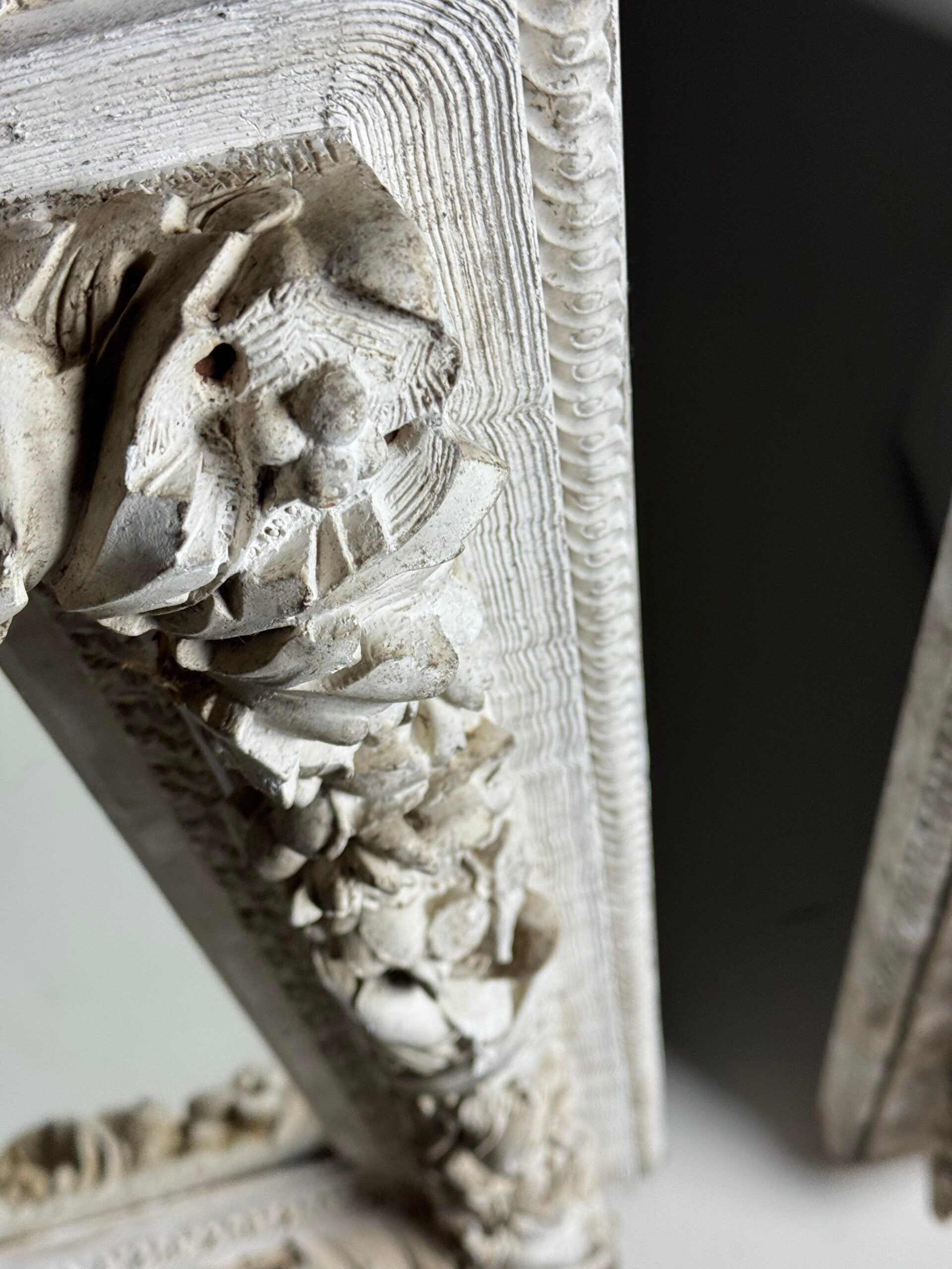 Set of three French mirrors white