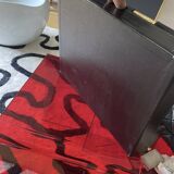 Jacques Adnet Style Desk Tray in Vintage Black Leather