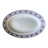 Antique serving dish in Saint-Amand earthenware (Nord)