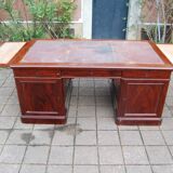 19th century Louis Philippe period mahogany pedestal desk
