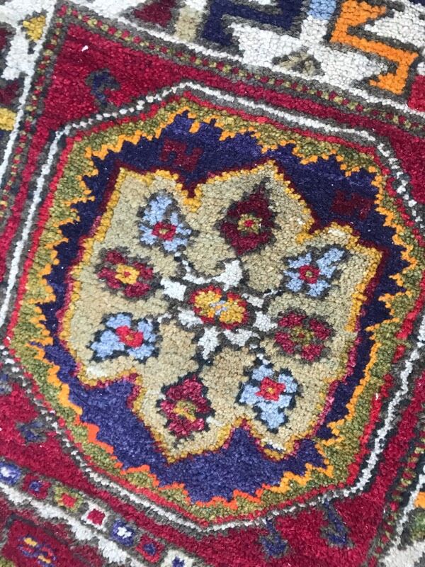 Very nice little carpet yastik anatolia handmade