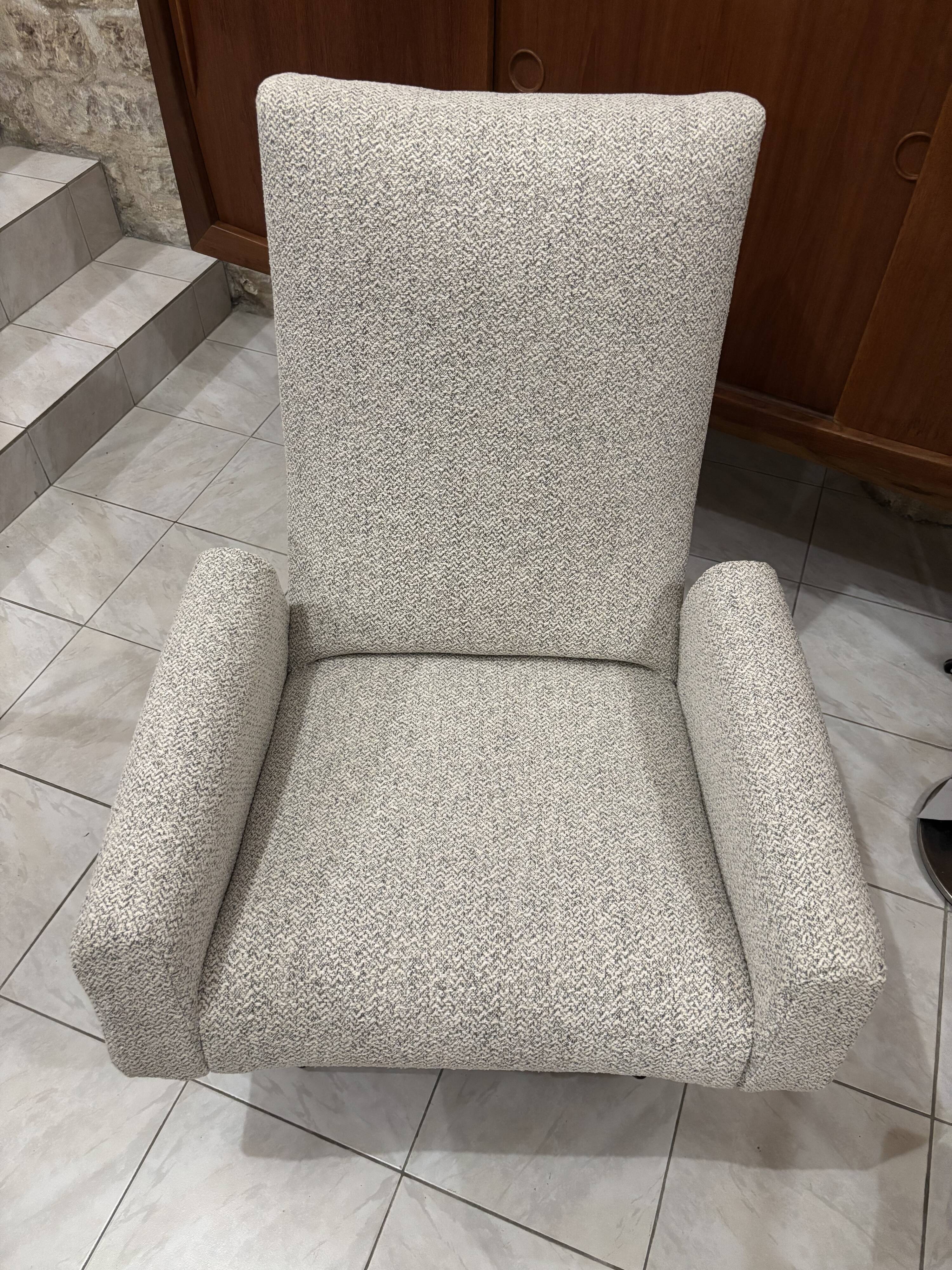 Louis Paolozzi modernist armchairs reupholstered