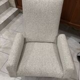 Louis Paolozzi modernist armchairs reupholstered
